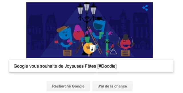 Google vous souhaite de Joyeuses Fêtes [#Doodle]