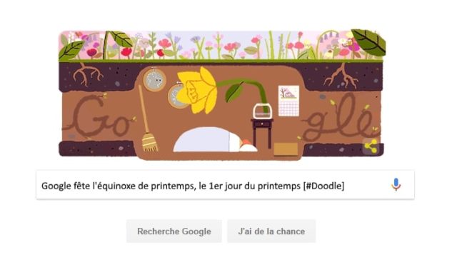 Google fête l'équinoxe de printemps, le 1er jour du printemps [#Doodle]