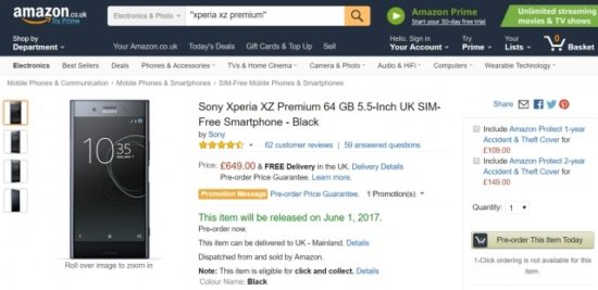 Sony Xperia XZ Premium : disponible au mois de juin pour un tarif avoisinant 745€