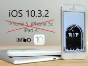 L'iOS 10.3.1 est l'ultime mise à jour des iPhone 5, iPhone 5C et iPad 4