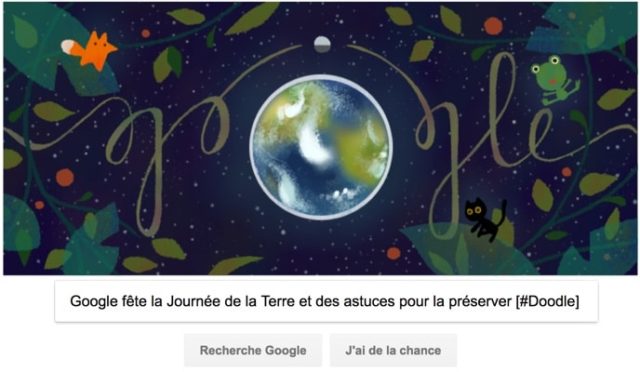 Google fête la Journée de la Terre 2017 et des astuces pour la préserver [#Doodle]