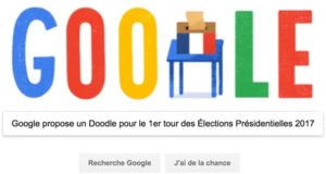Google propose un #Doodle pour le premier tour des Élections Présidentielles 2017