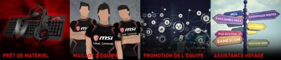 MSI lance un programme pour sponsoriser des équipes de joueurs