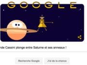 Google nous rappelle que la sonde Cassini plongera aujourd'hui entre Saturne et ses anneaux [#Doodle]