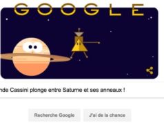Google nous rappelle que la sonde Cassini plongera aujourd'hui entre Saturne et ses anneaux [#Doodle]