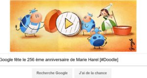 Google fête le 256 ème anniversaire de Marie Harel [#Doodle]