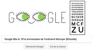 Google fête le 181e anniversaire de Ferdinand Monoyer [#Doodle]