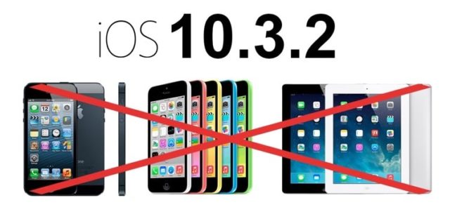 L'iOS 10.3.2 est finalement disponible pour les iPhone 5, iPhone 5C et iPad 4