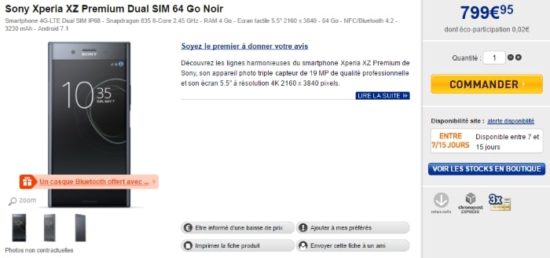 Sony Xperia XZ Premium : nous connaissons son prix et sa date de sortie en France [MAJ]