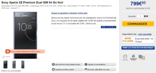 Sony Xperia XZ Premium : nous connaissons son prix et sa date de sortie en France [MAJ]