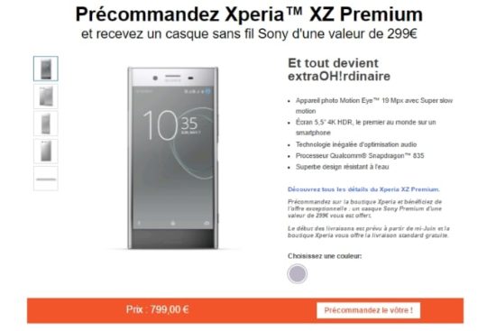 Sony Xperia XZ Premium : nous connaissons son prix et sa date de sortie en France [MAJ]