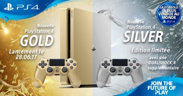 Sony Playstation : les PS4 Editions limitées Gold et Silver débarquent en France le 28 juin