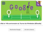 Google fête le 140e anniversaire du Tournoi de Wimbledon [#Doodle]