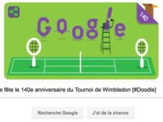 Google fête le 140e anniversaire du Tournoi de Wimbledon [#Doodle]