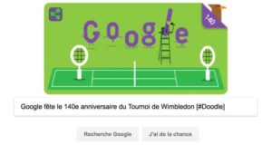 Google fête le 140e anniversaire du Tournoi de Wimbledon [#Doodle]