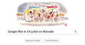 Google fête le 14 juillet en #Doodle