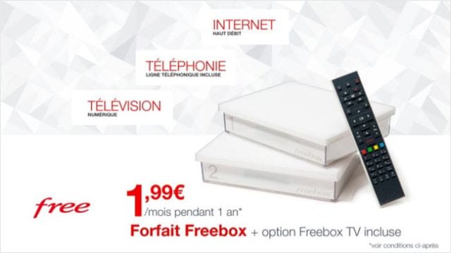 #Free brade son forfait Freebox Crystal à 1,99€/mois sur vente-privee.com