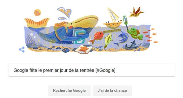 Google fête la premier jour de la rentrée [#Doodle]