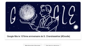 Google fête le 107ème anniversaire de S. Chandrasekhar [#Doodle]