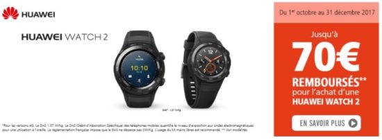 Huawei : promotions sur les Huawei Watch 2 et Huawei Band 2 Pro