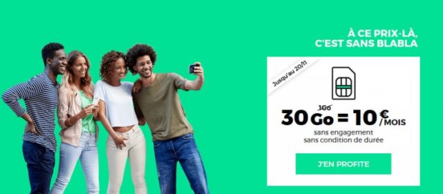 RED by SFR propose un forfait 30 Go à 30 € par mois