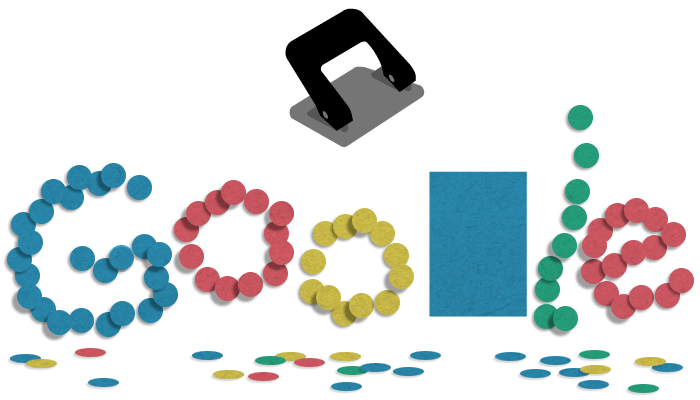 Google fête l'histoire de la perforatrice [#Doodle]