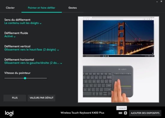 Logitech K400 Plus : un clavier sans fil équipé d'un pavé tactile [Test]