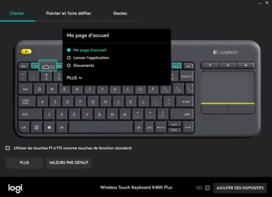 Logitech K400 Plus : un clavier sans fil équipé d'un pavé tactile [Test]