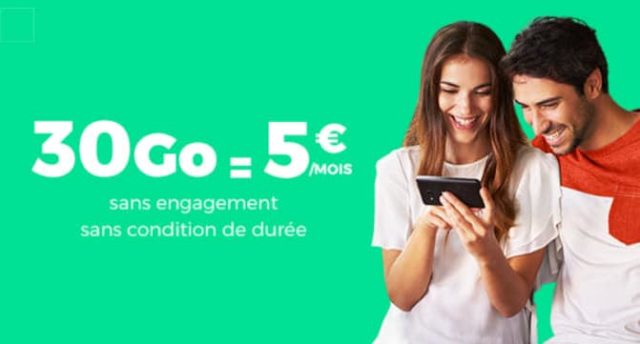 RED by SFR propose 30Go en 4G à 5€/mois sur ShowroomPrive.com