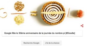 Google fête le 30ème anniversaire de la journée du nombre pi [#Doodle]