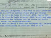 Orange a émis le dernier télégramme le 30 avril à 23h59