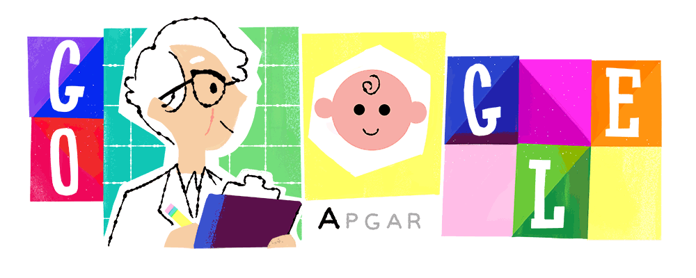 Google fête le 109ème anniversaire de Virginia Apgar [#Doodle]
