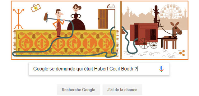 Google se demande qui était Hubert Cecil Booth qui fête son 147ème anniversaire ?
