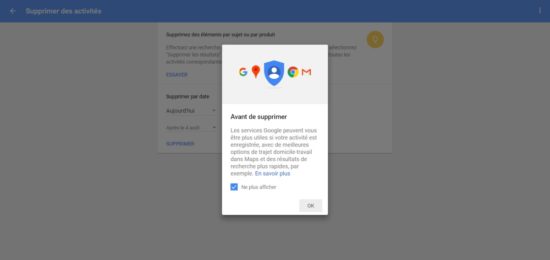 Comment supprimer le contenu de votre activité Google ? [Tuto]