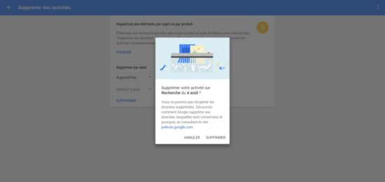 Comment supprimer le contenu de votre activité Google ? [Tuto]
