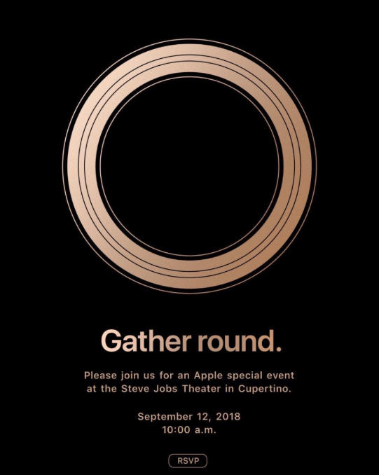 Apple officialise la keynote du 12 septembre 2018 prochain
