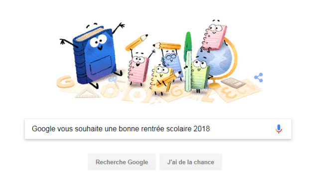 Google vous souhaite une bonne rentrée scolaire 2018