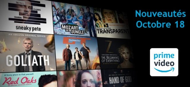 Amazon Prime Vidéo : les nouveautés d'octobre 2018