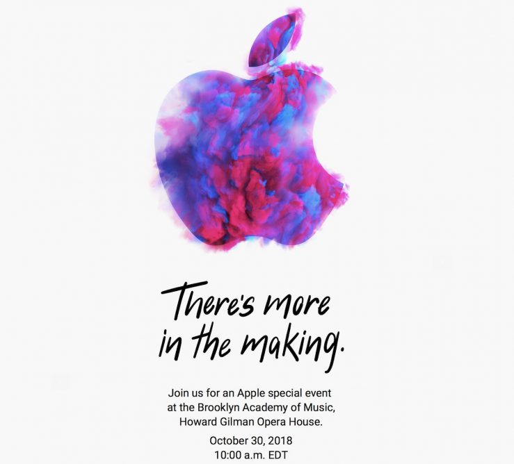 Apple annonce sa nouvelle Keynote le 30 octobre 2018