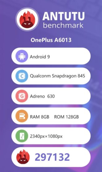 Le OnePlus 6T est déjà passé dans les mains de Geekbench et d'AnTuTu