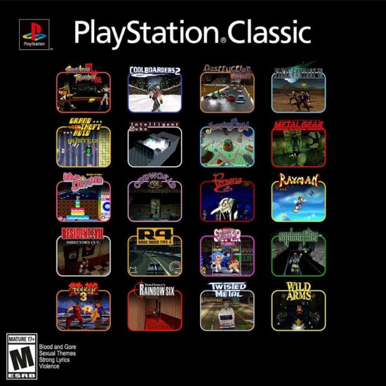 Sony publie la liste des 20 jeux de la Playstation Classic