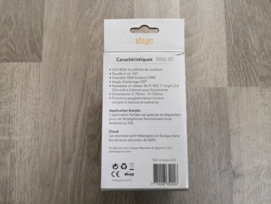 Antalya A70 : l'ampoule connectée WiFi de Konyks [Test]