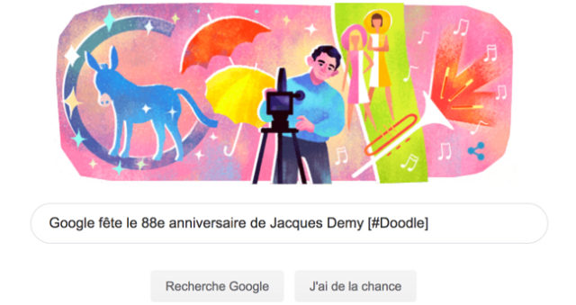 Google fête le 88e anniversaire de Jacques Demy [#Doodle]