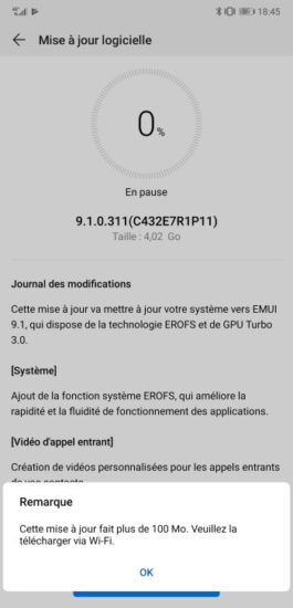 Huawei publie les dates de mise à jour vers EMUI 9.1 pour plusieurs smartphones