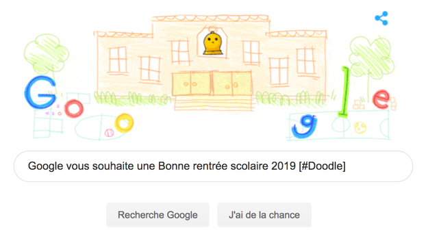 Google vous souhaite une Bonne rentrée scolaire 2019 [#Doodle]