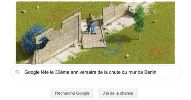 Google fête le 30ème anniversaire de la chute du mur de Berlin [#Doodle]