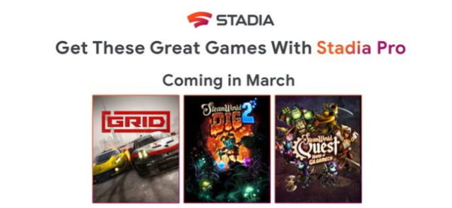 Google : les jeux Stadia Pro du mois de Mars