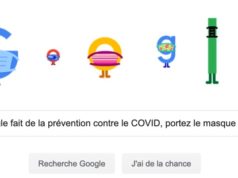 Google fait de la prévention contre le COVID et de porter le masque [#Doodle]