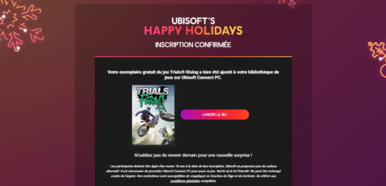 Ubisoft Happy Holidays : Trials Rising offert
