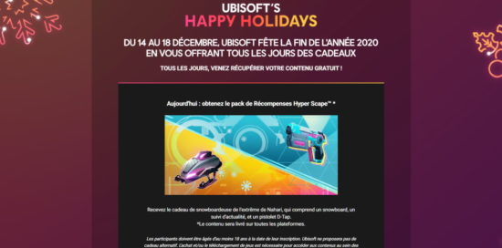 Ubisoft Happy Holidays : du contenu pour Hyper Scape offert